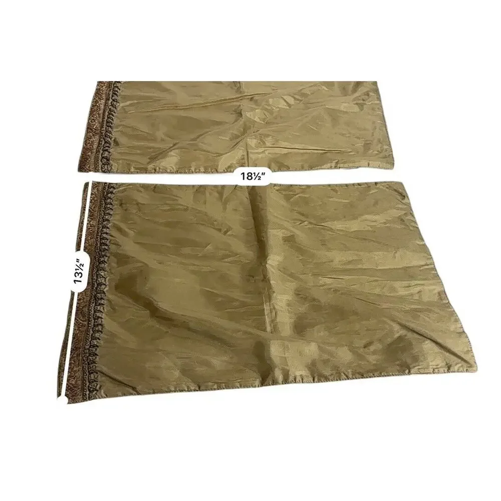 milli home marsha cutler gold beaded placemats set of 2
